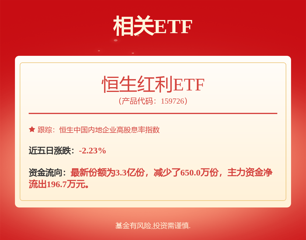 8月29日南向资金ETF成交额29.00亿港元