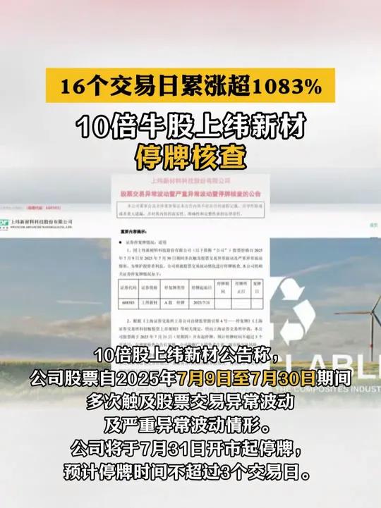 9连板牛股,明起停牌!