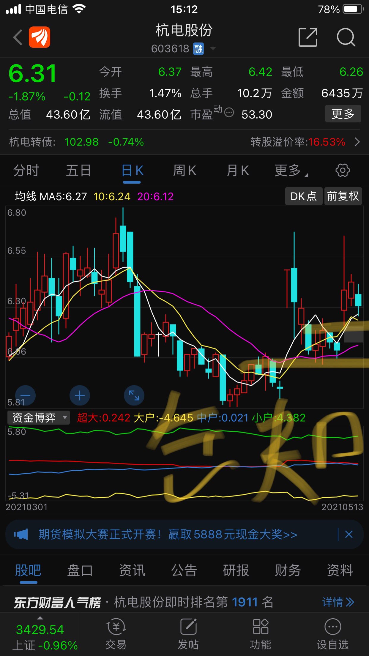 杭电股份连收3个涨停板