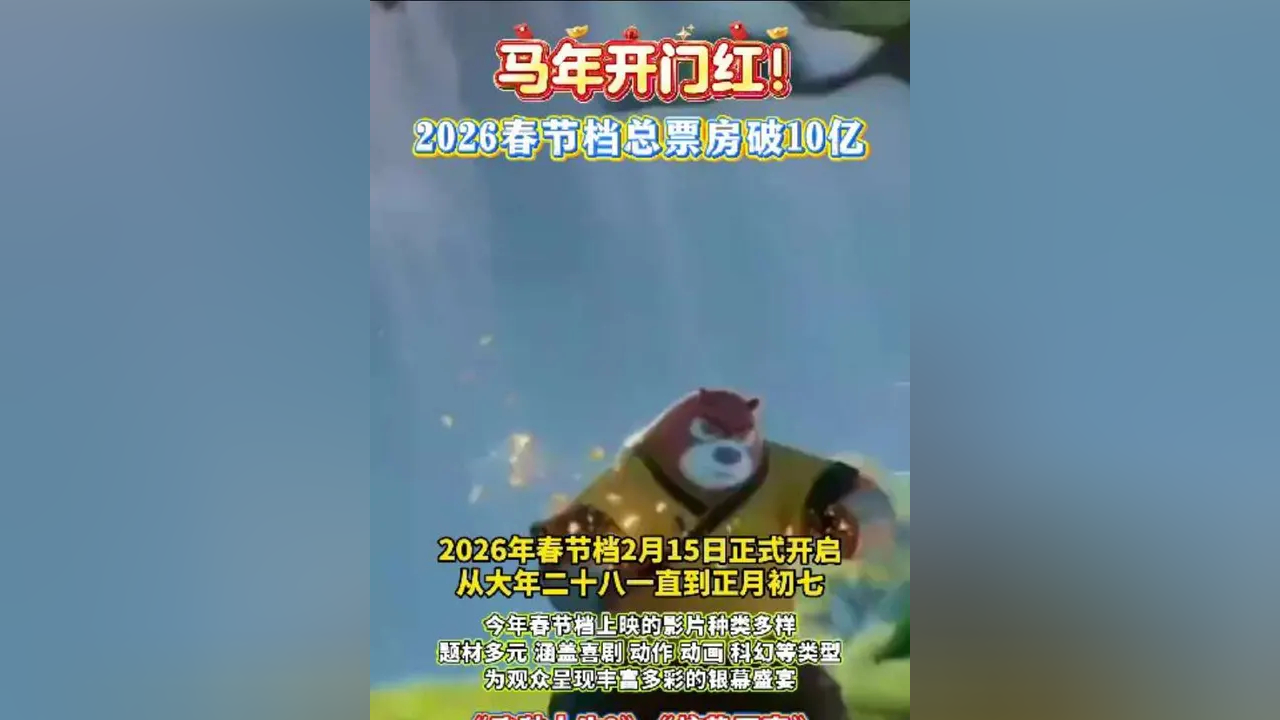 2026年度总票房破60亿元