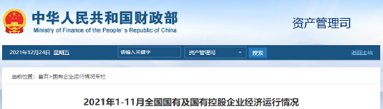 财政部：1―2月全国国有及国有控股企业营业总收入同比增长0.2%