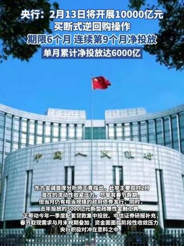 央行4月7日将开展8000亿元买断式逆回购操作 期限为3个月